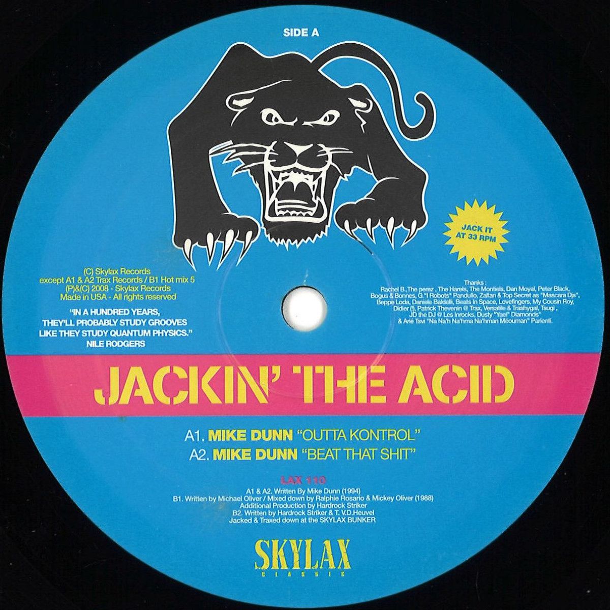 Mike Dunn - Hardrock Striker / Jackin The | Skylax Records (LAX110) - main