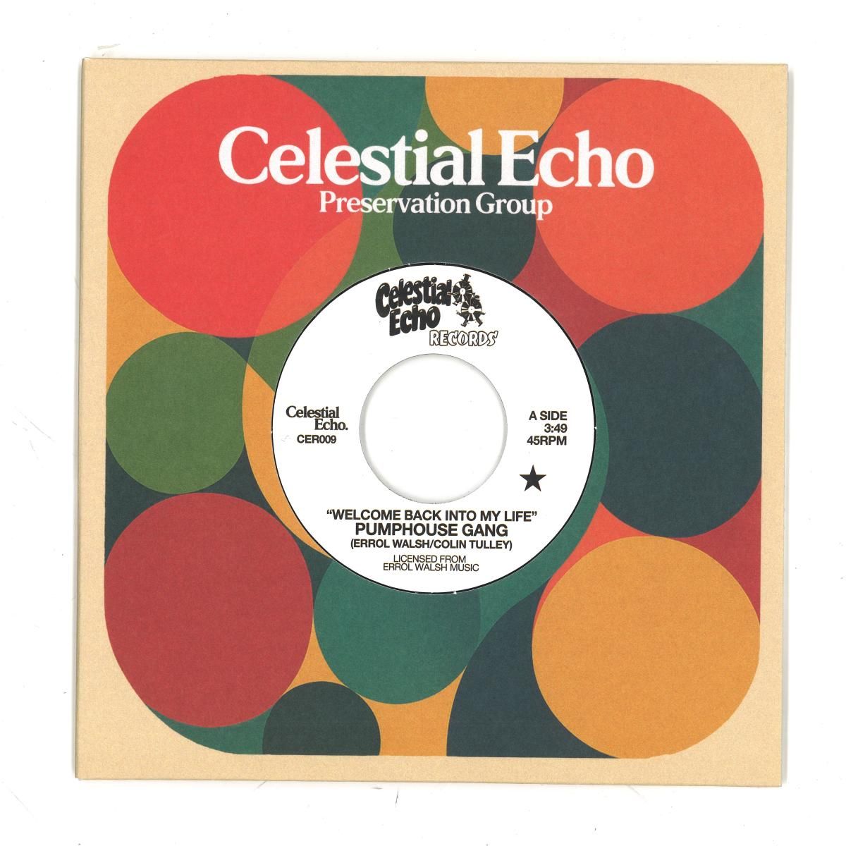 Pumphouse Gang - Welcome Back Into My Life 7" | Celestial Echo (CER009) - main