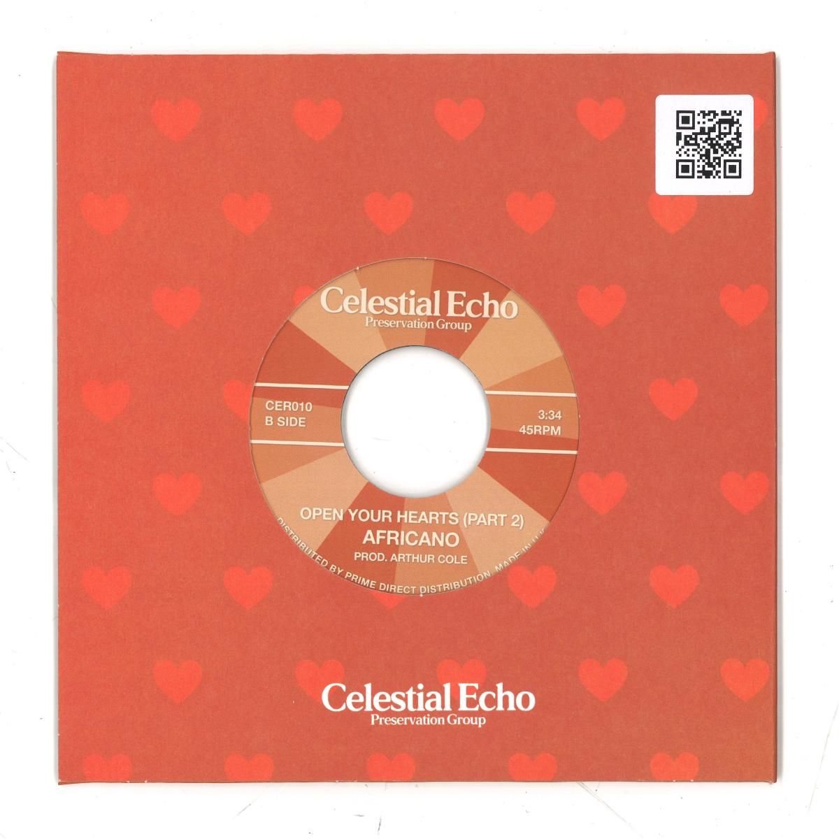 Africano - Open Your Hearts (Parts 1 & 2) (7") | Celestial Echo (CER010)