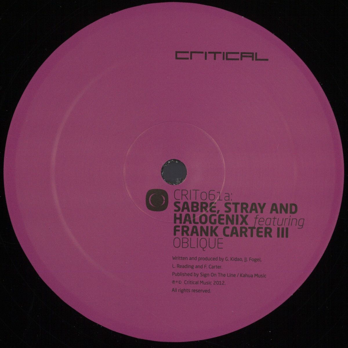Sabre & Stray & Halogenix - Oblique | Critical Music (CRIT061) Sabre & Stray & Halogenix - Oblique | Critical Music (CRIT061)