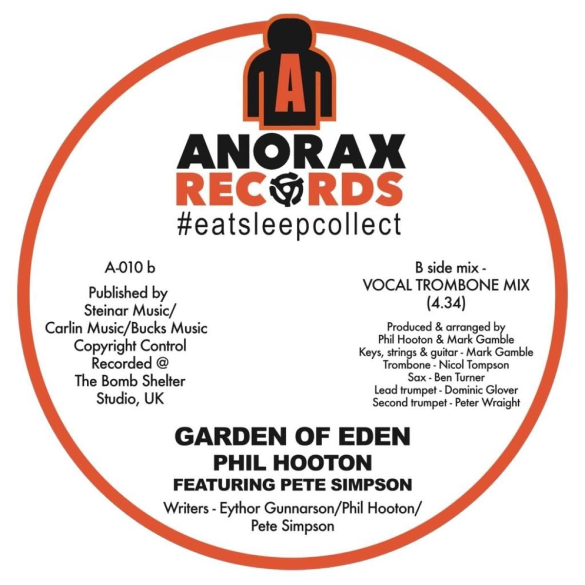 Phil Hooton & Pete Simpson - Garden Of Eden (7") | Anorax Records (A010) - main Phil Hooton & Pete Simpson - Garden Of Eden (7") | Anorax Records (A010) - main