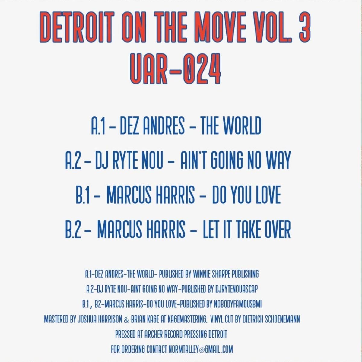 Various - Detroit On The Move Vol.3 | Upstairs Asylum Records (UAR024) - main