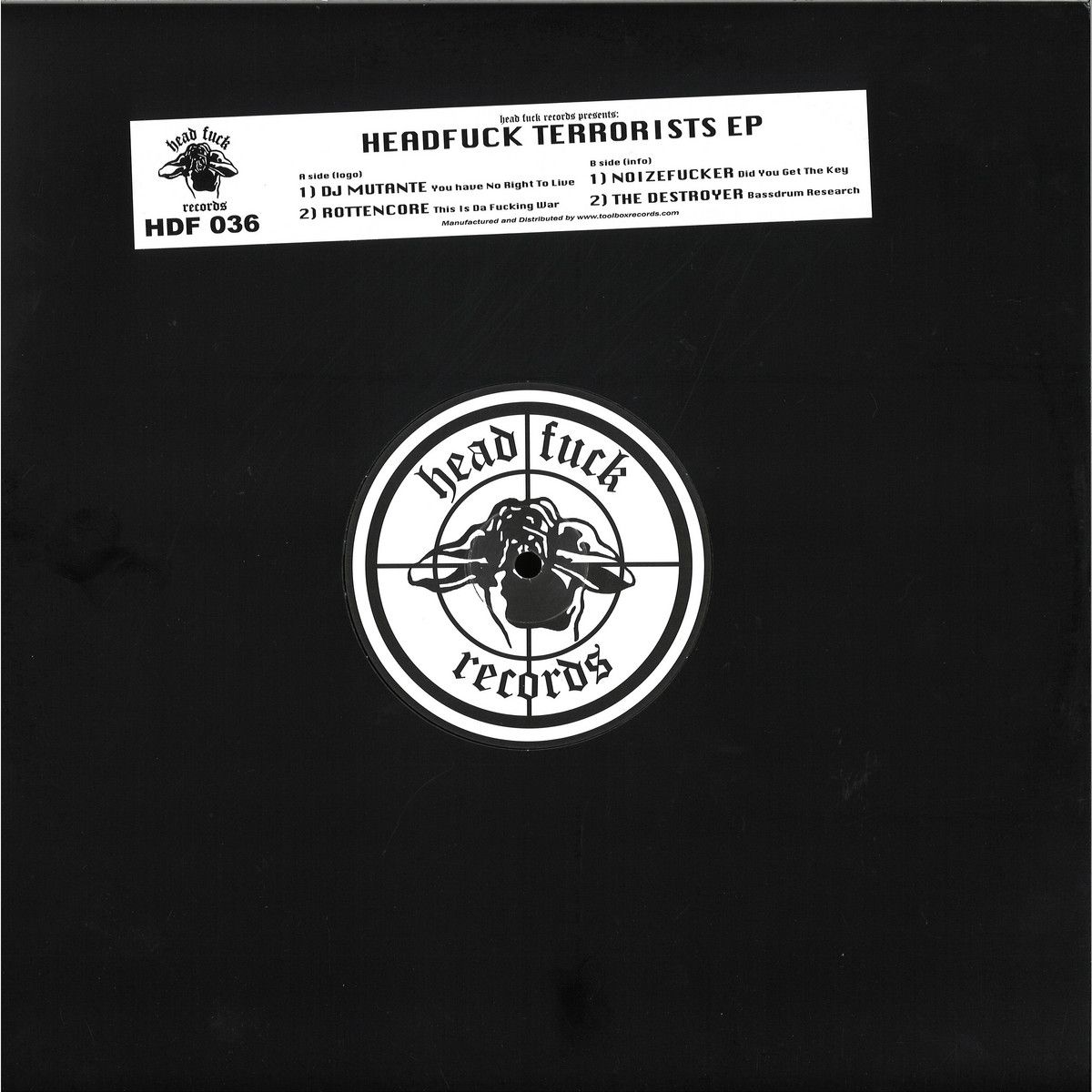 Dj Mutante  &  Rottencore  &  Noizefucker  &  The Destroyer - Headfuck Terrorists EP | Head Fuck (HDF036) - main