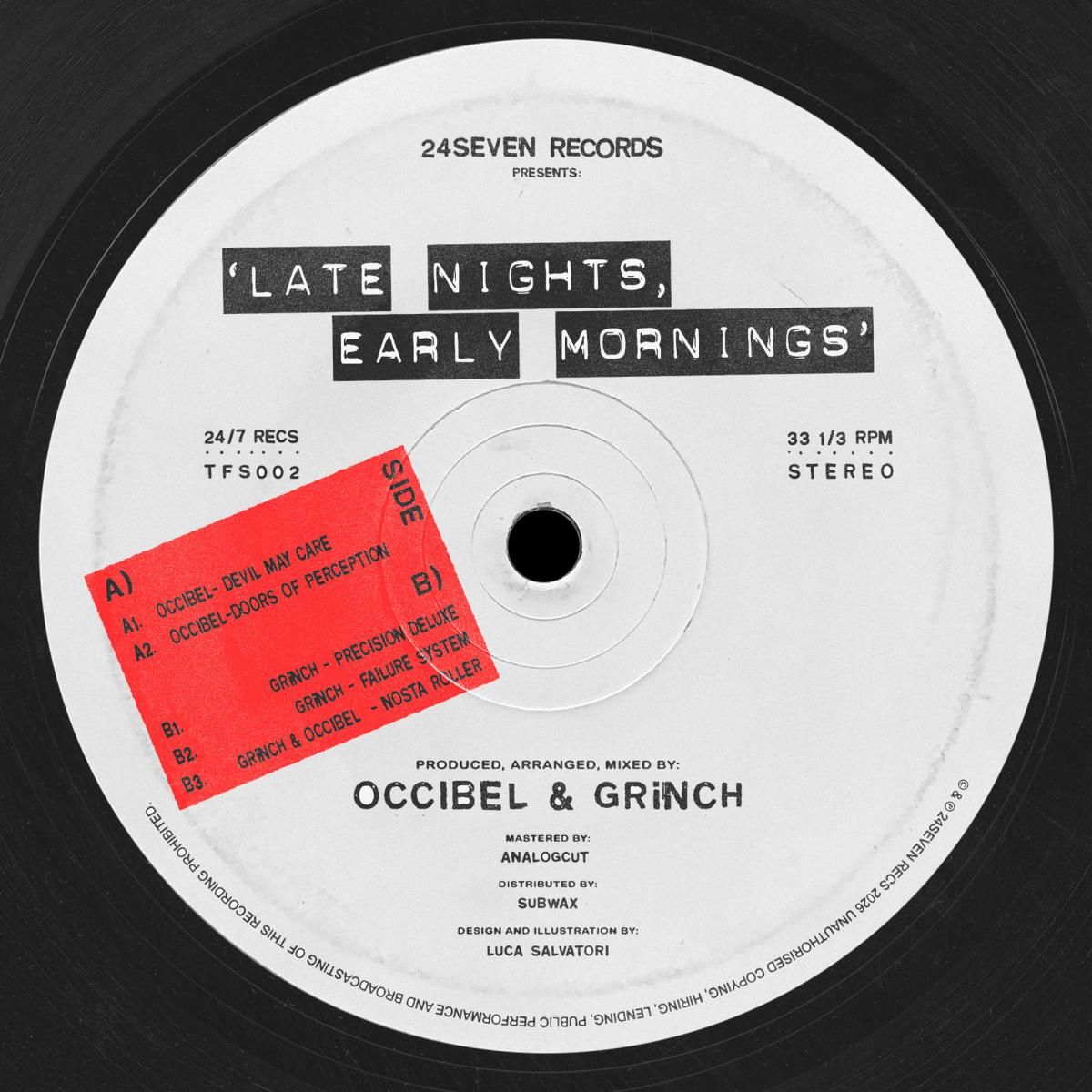 Occibel  &  GRiNCH - Late Nights, Early Mornings | 24 Seven Records (TFS002) - main