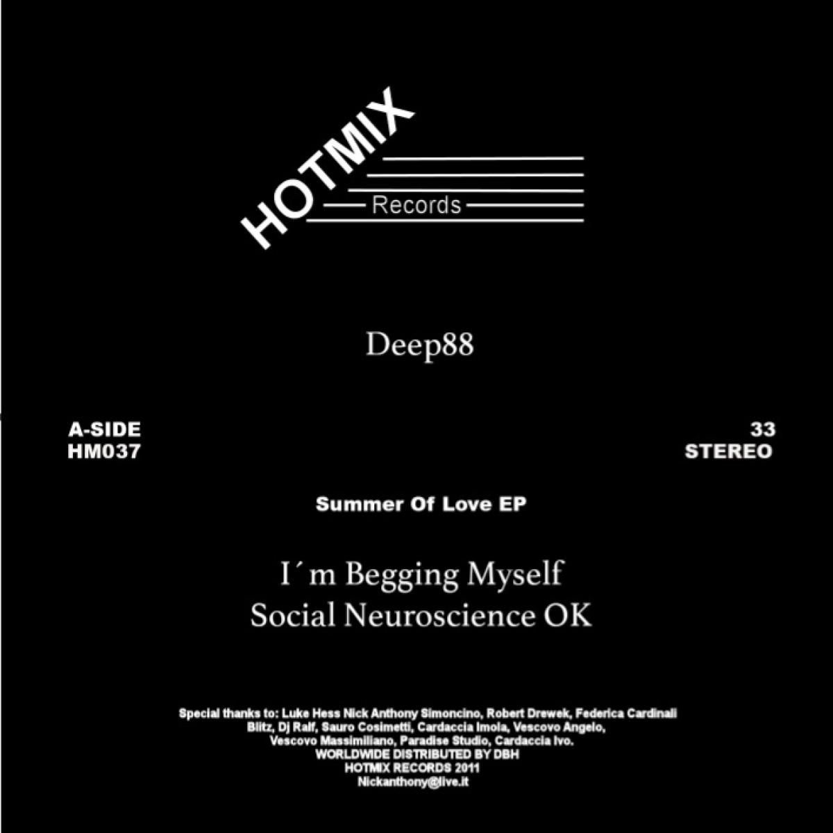 DEEP88 - Summer Of Love EP | HOTMIX RECORDS (HM037) - main