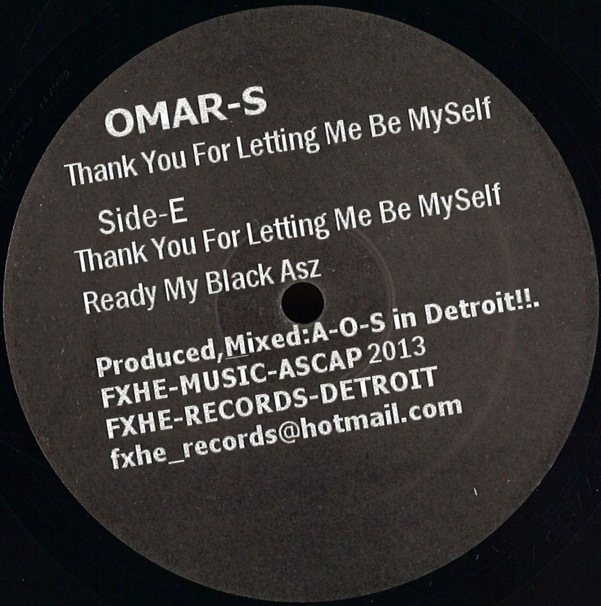 Omar S - Thank You For Letting Me Be Myself Part 2 (2x12") | FXHE (AOS-7700E 2XLP-PART 2)