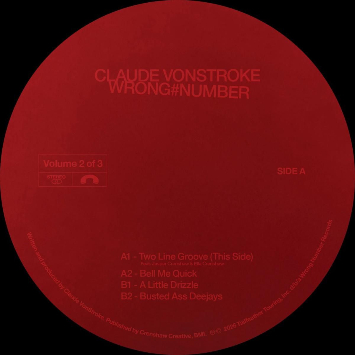 Claude VonStroke - Wrong Number Vol.2 | Wrong Number Records (WRNG001-VINYL-2)
