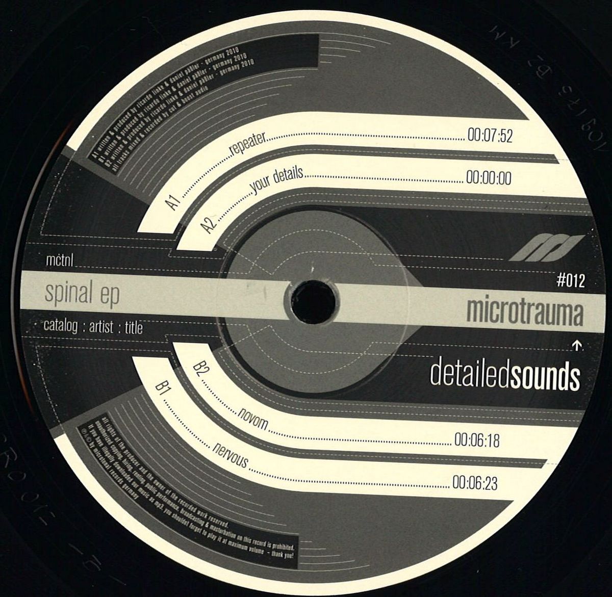 Microtrauma - Spinal Ep | Microtonal Records (MICRO012) - main