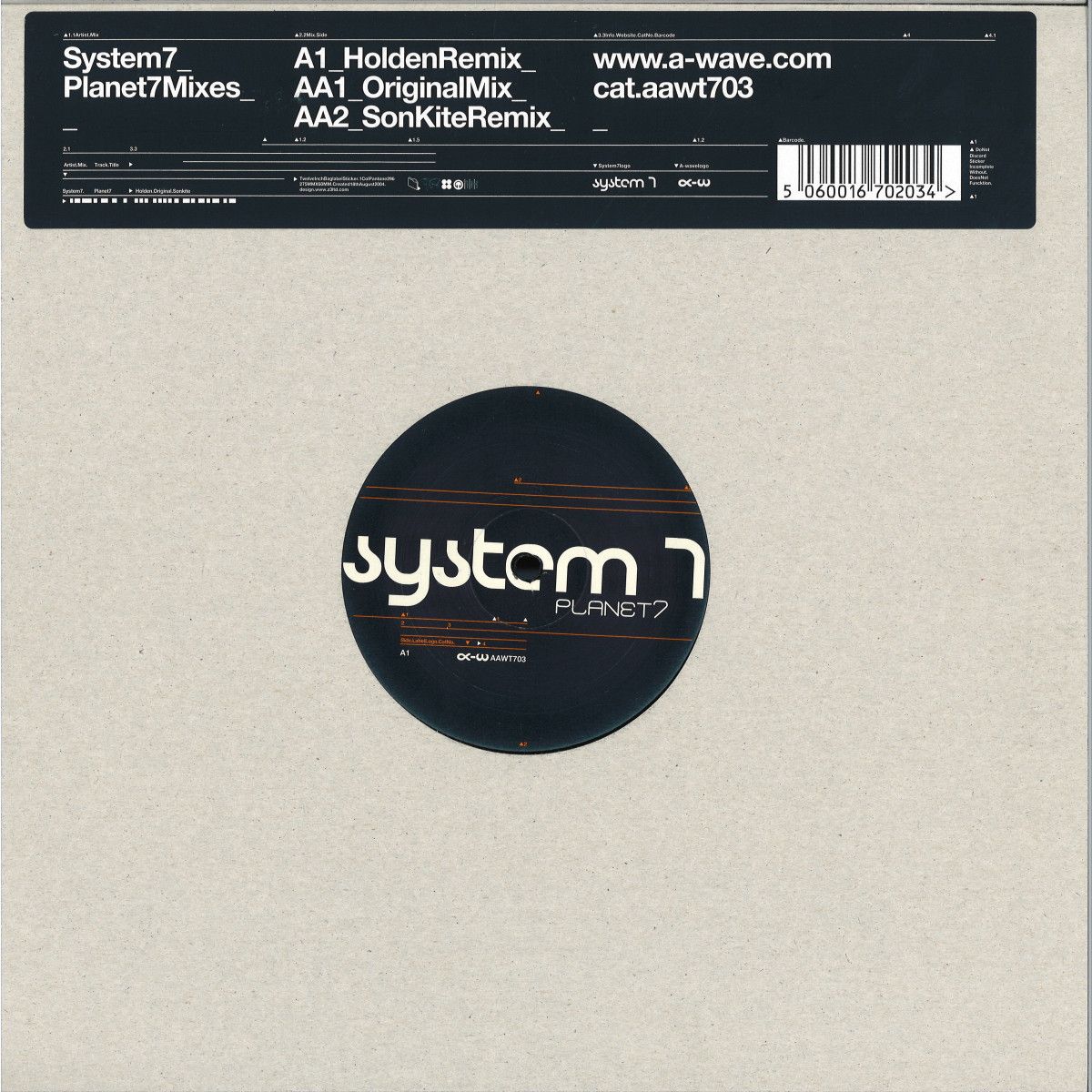 System 7 - Planet 7 Mixes | A-Wave (AAWT703) - main System 7 - Planet 7 Mixes | A-Wave (AAWT703) - main