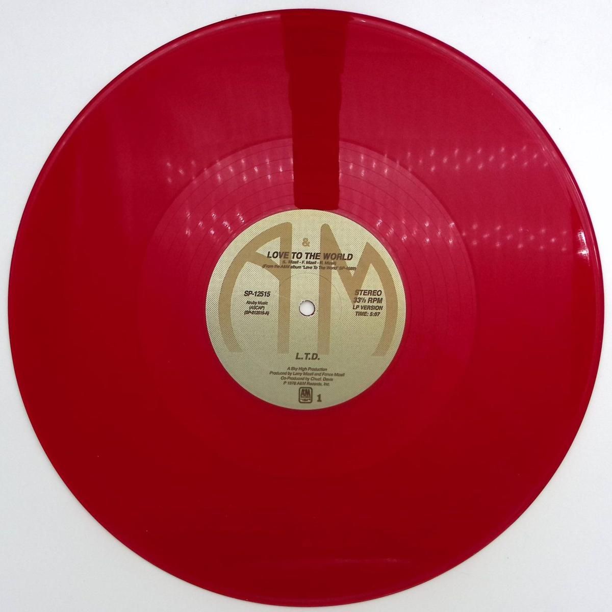 L.T.D. - Love To The World (red vinyl) | A&M Records (SP12515R) - main