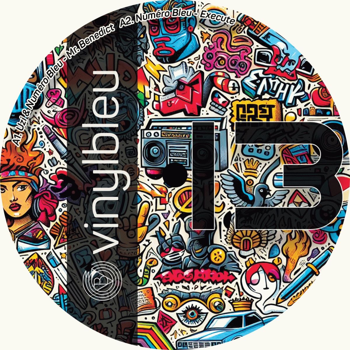 Uzi & Numéro Bleu & Leks - Mr. Benedict | Vinyl Bleu (VB013) - main Uzi & Numéro Bleu & Leks - Mr. Benedict | Vinyl Bleu (VB013) - main