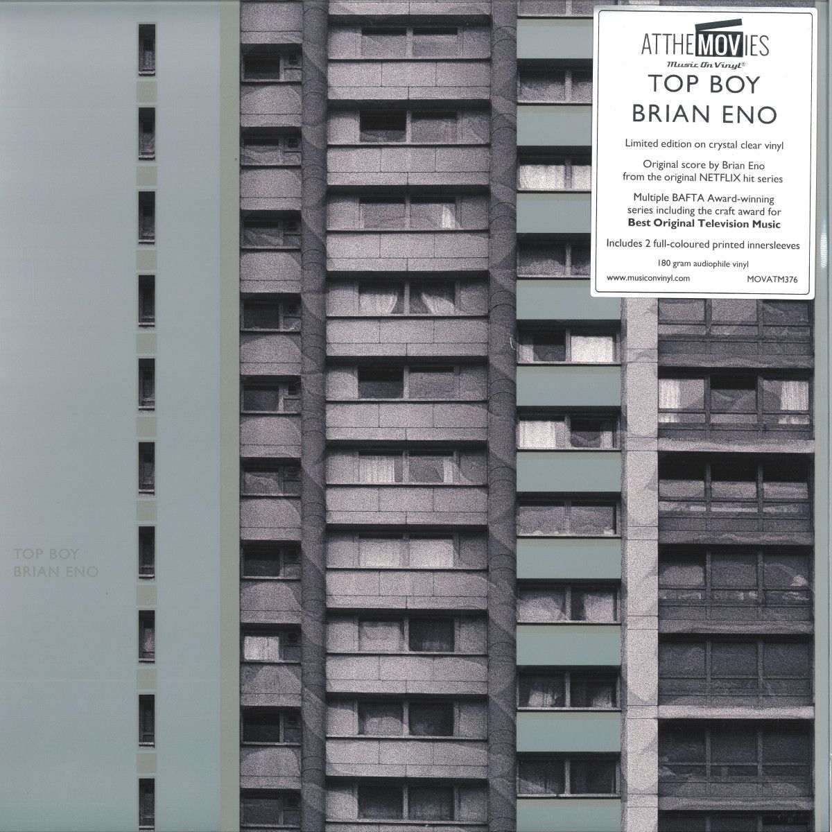 Brian Eno - Top Boy OST LP 2x12" | Music On Vinyl (MOVATM376C) - main