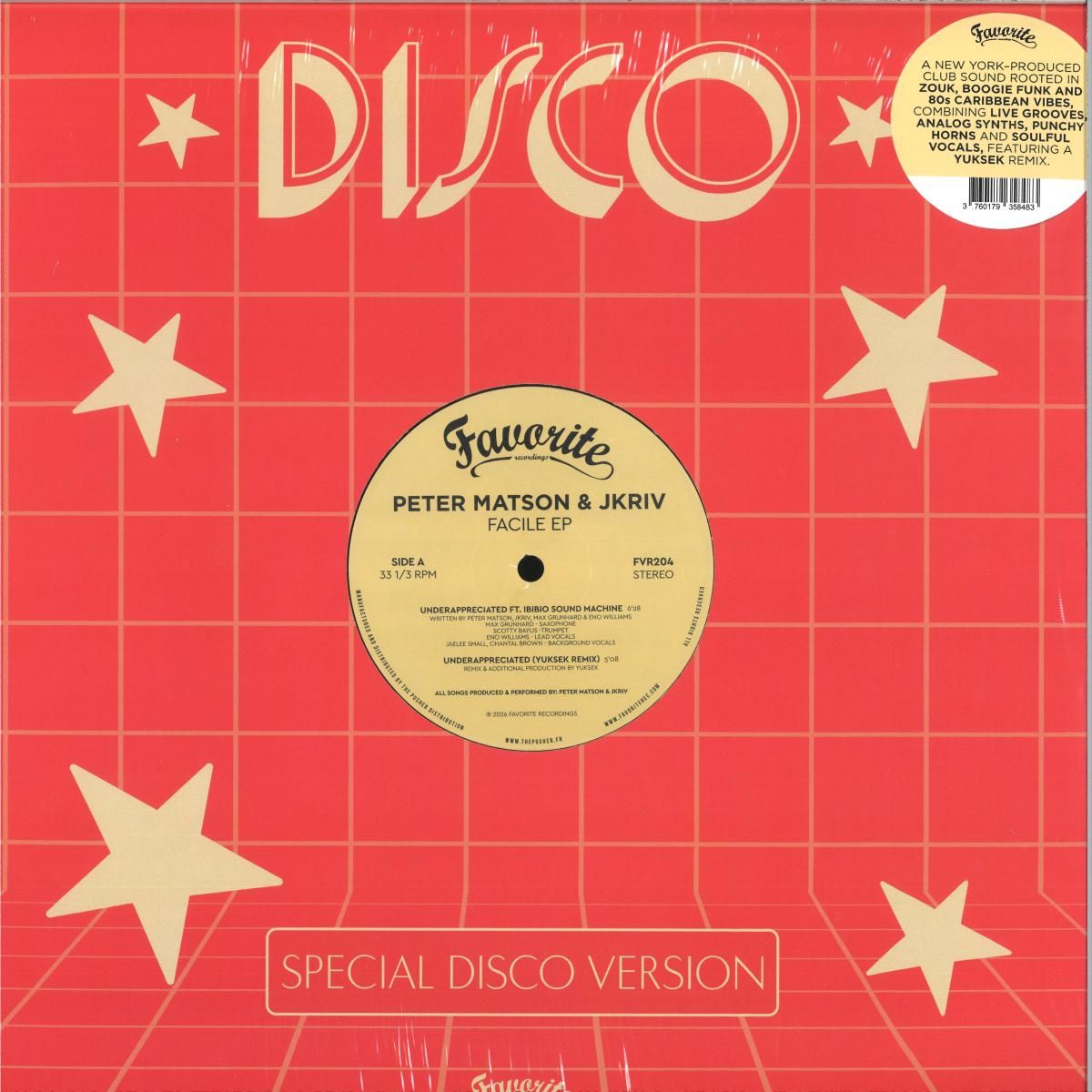 PETER MATSON  &  JKRIV - Facile EP | Favorite (FVR204) - main