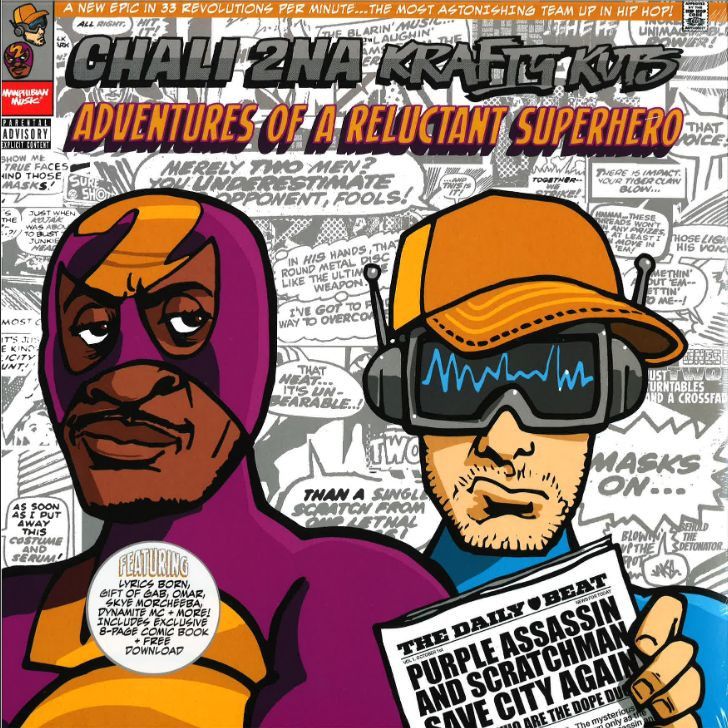 Chali 2na  &  Krafty Kuts - Adventures Of A Reluctant Superhero LP | MANPHIBIAN MUSIC (MANP001LPC) - main