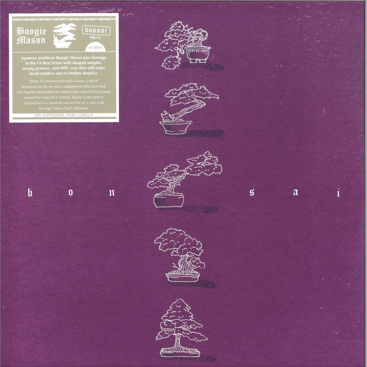BOOGIE MASON - BONSAI LP | NO SABES (NS015) - main