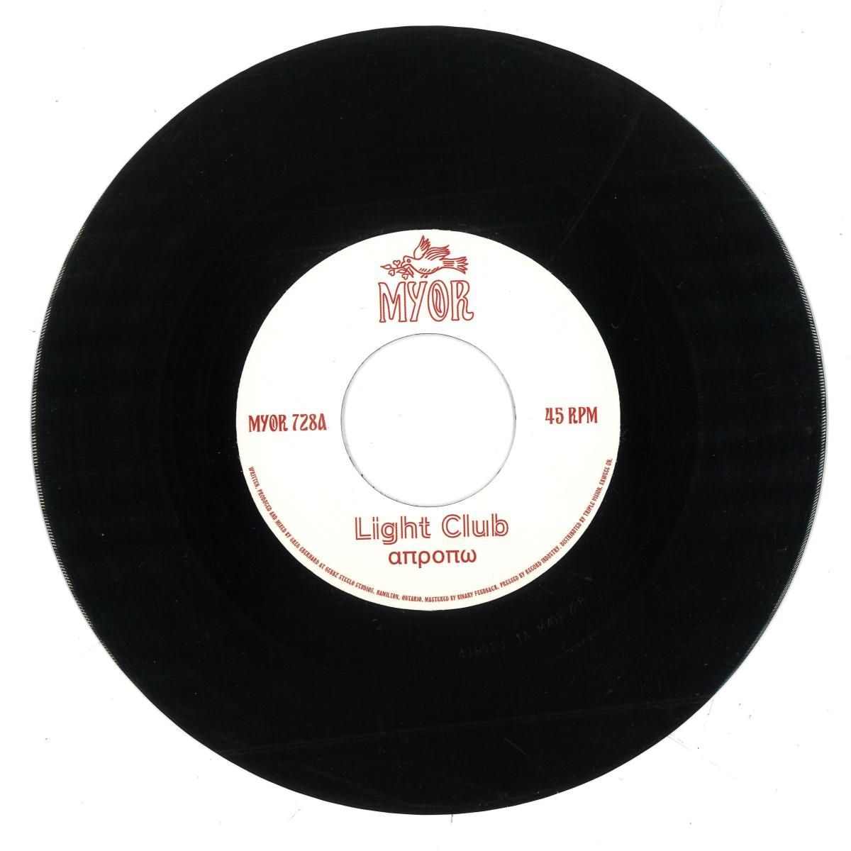 Light Club - Apropos 7" | Myor Records (MYOR728) - main