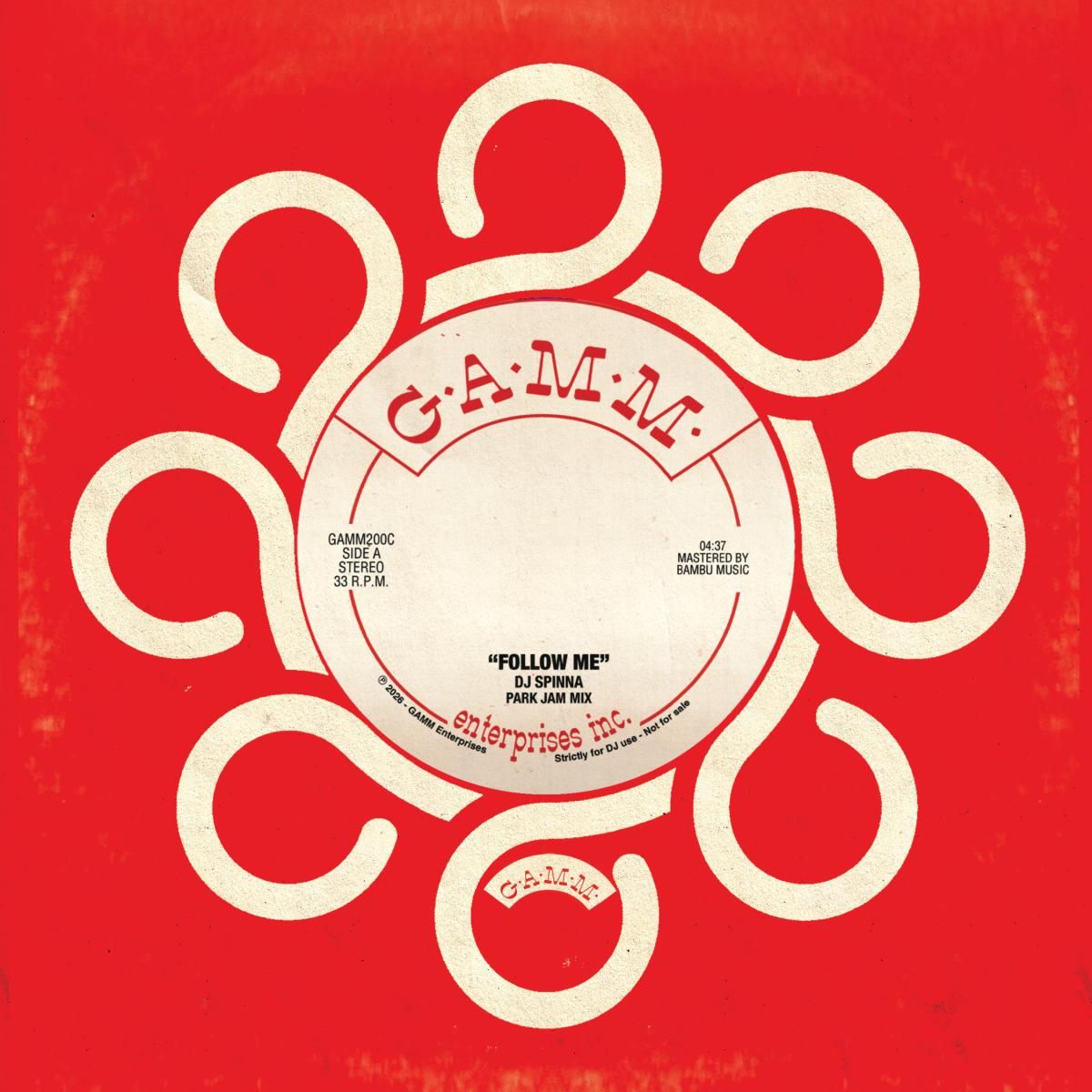 DJ SPINNA - FOLLOW ME | GAMM Recordings (GAMM200C) - main