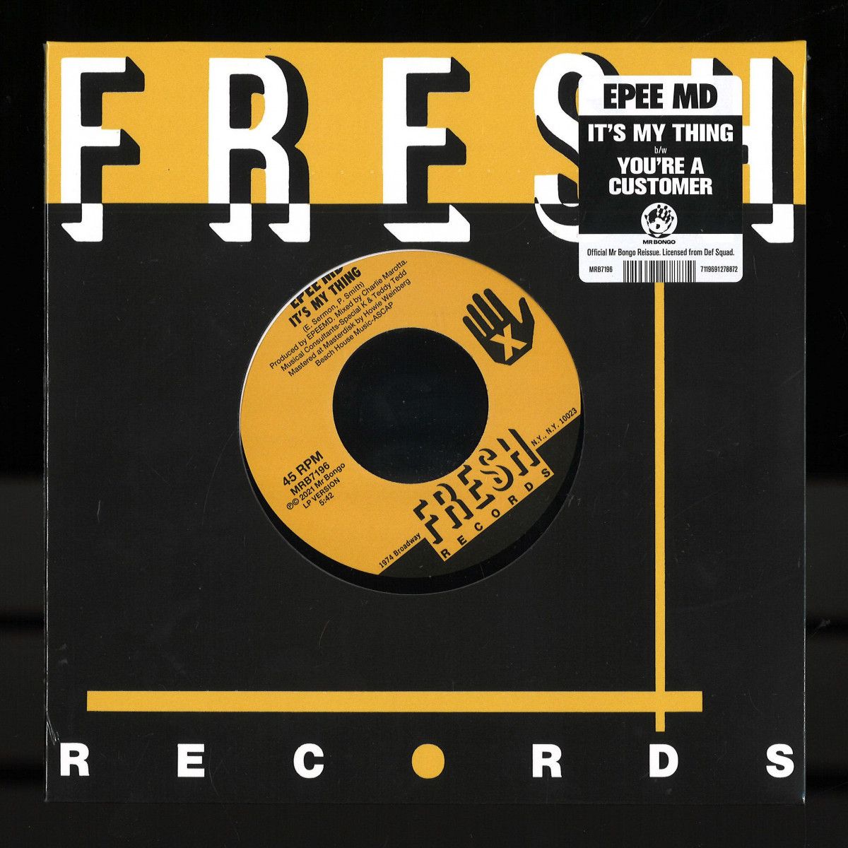 EPMD - IT’S MY THING / YOU’RE A CUSTOMER | Mr Bongo (MRB7196) - main EPMD - IT’S MY THING / YOU’RE A CUSTOMER | Mr Bongo (MRB7196) - main