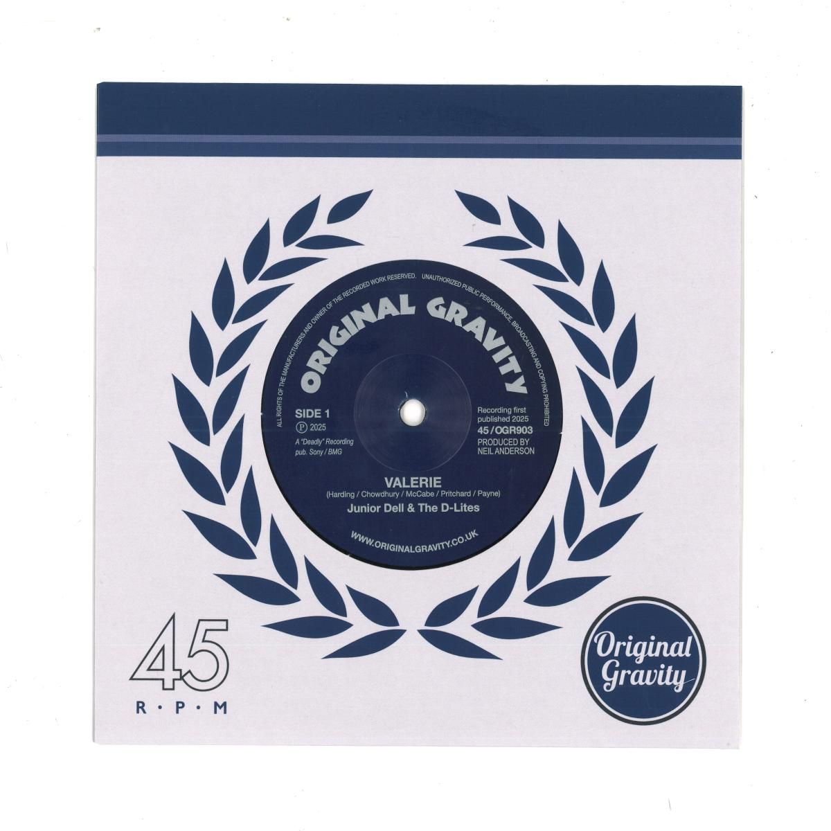 Junior Dell  &  The D-Lites - Valerie (7") | Original Gravity (OGR903)