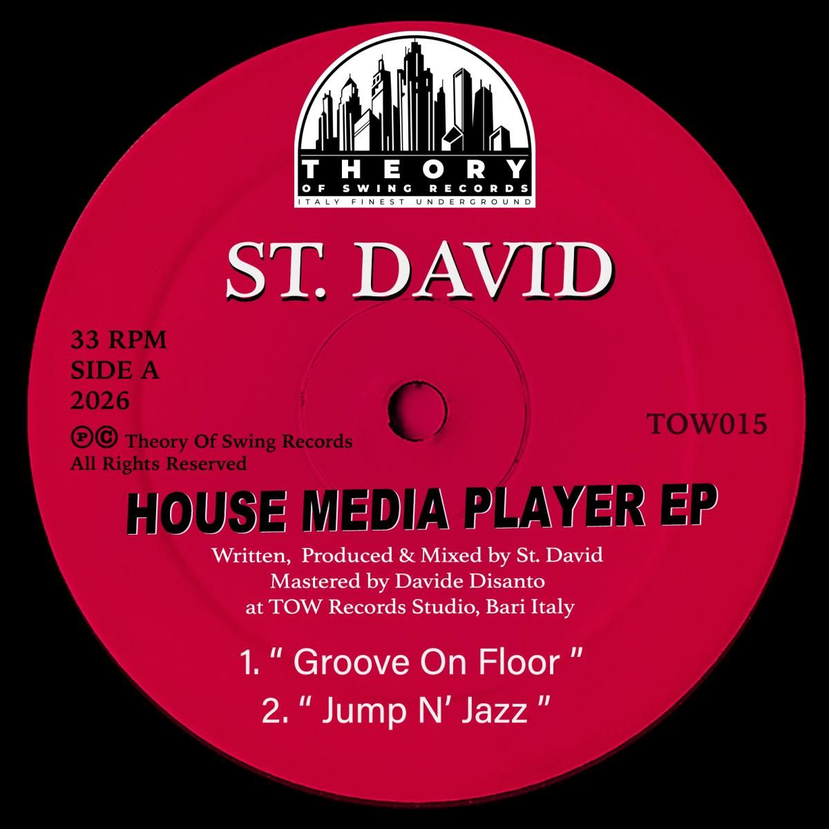 St. David - House Media Player EP | Theory Of Swing (TOW015) - main