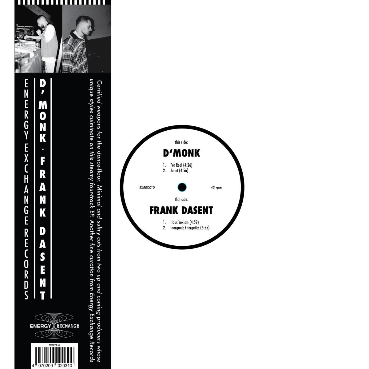 D'Monk  &  Frank Dasent - D'Monk x Frank Dasent | Energy Exchange Records (EXREC010)