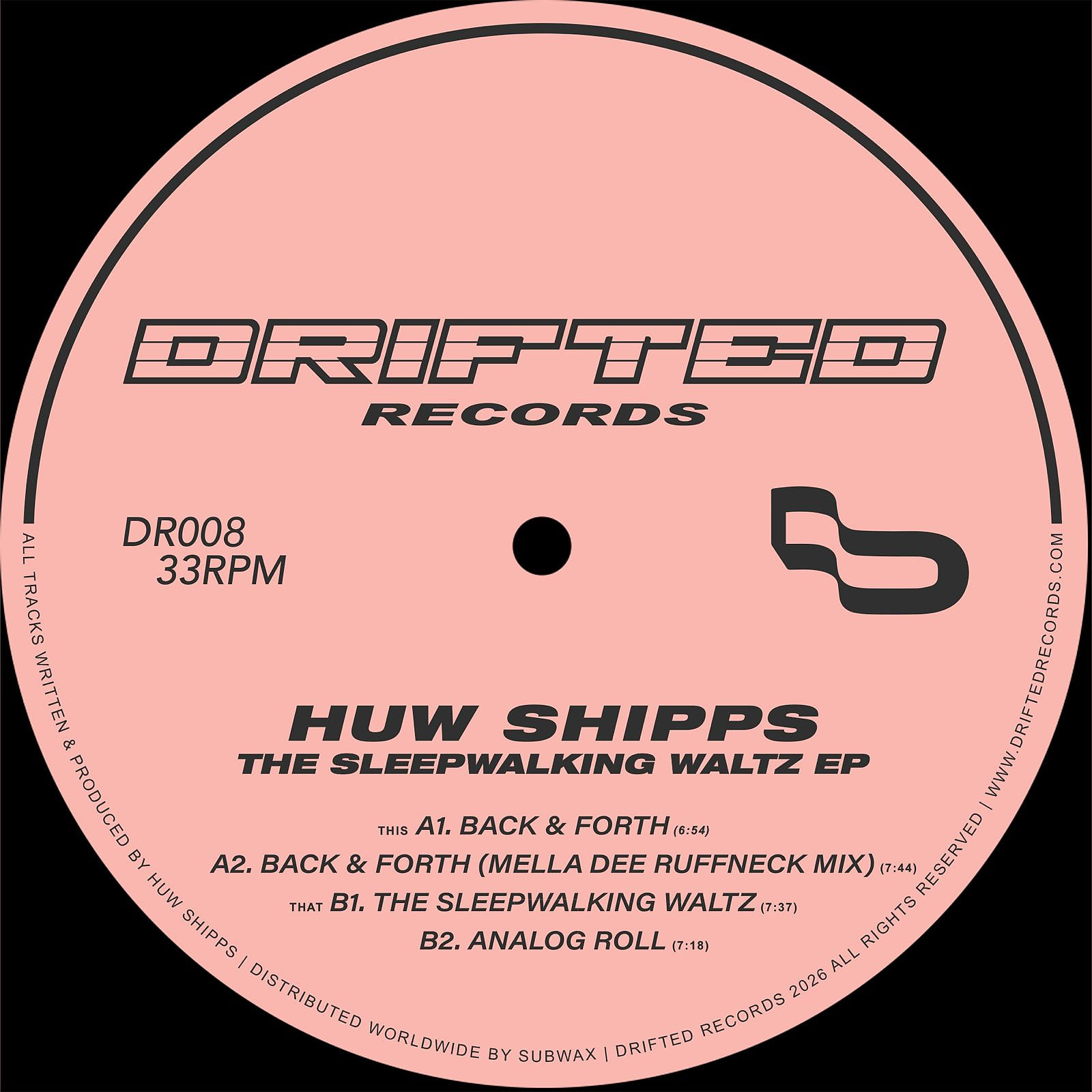 Huw Shipps - The Sleepwalking Waltz EP | Drifted Records (DR008) - 2
