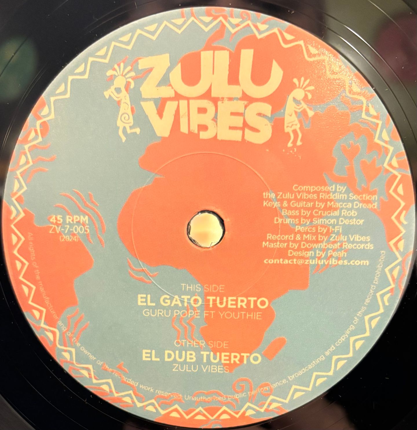 Guru Pope Ft Youthie / Zulu Vibes - El Gato Tuerto | Zulu Vibes (ZV-7-005)