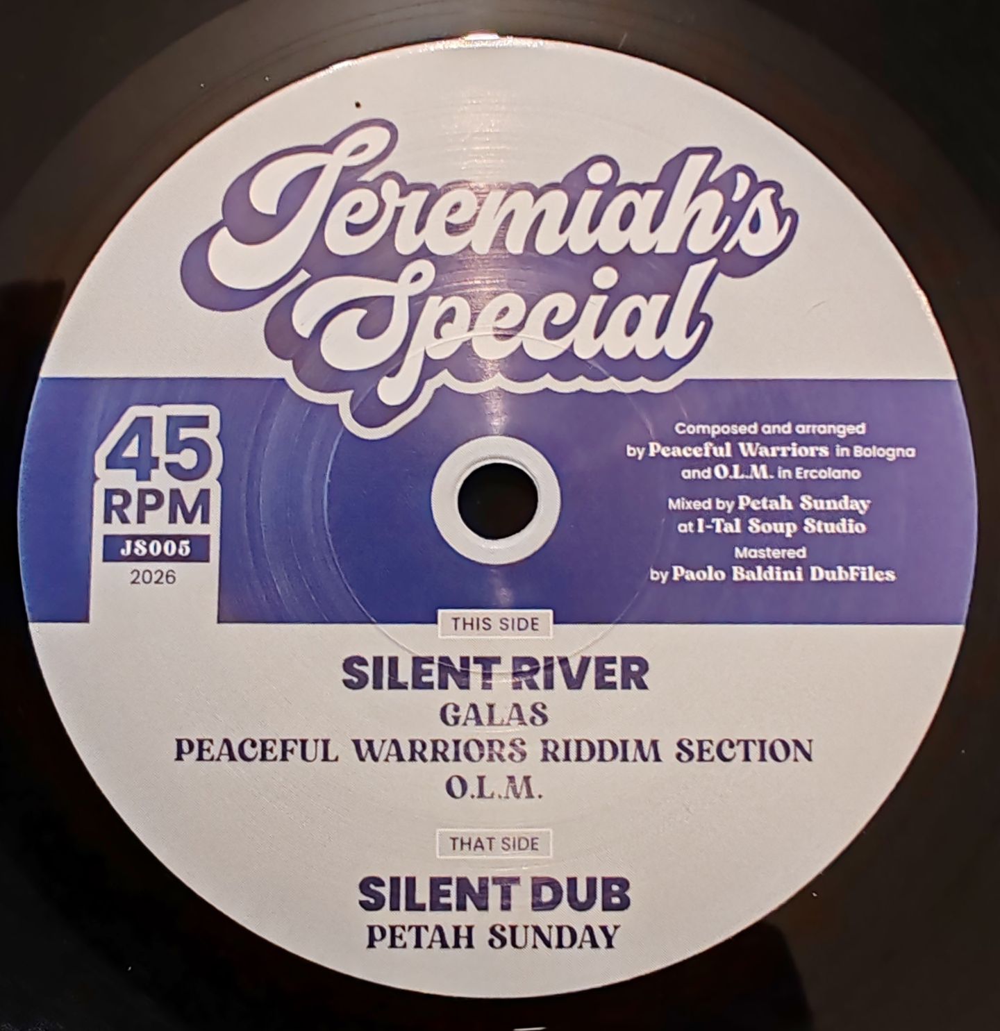 Galas , Peaceful Warriors Riddim Section , O.L.M. - Silent River | Jeremiah's Special (JS005) - main