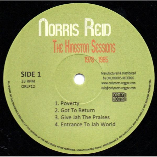 Norris Reid - The Kingston Sessions 1978-1985 | Onlyroots Records (ORLP12) - 4