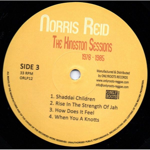 Norris Reid - The Kingston Sessions 1978-1985 | Onlyroots Records (ORLP12) - 3