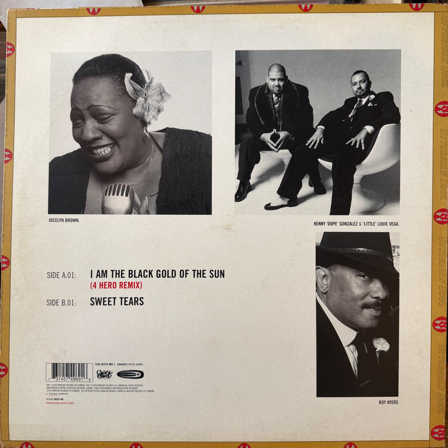 Nuyorican Soul Featuring Jocelyn Brown & Roy Ayers - I Am The Black Gold Of The Sun / Sweet Tears | Talkin' Loud (TLXX 26) - 2