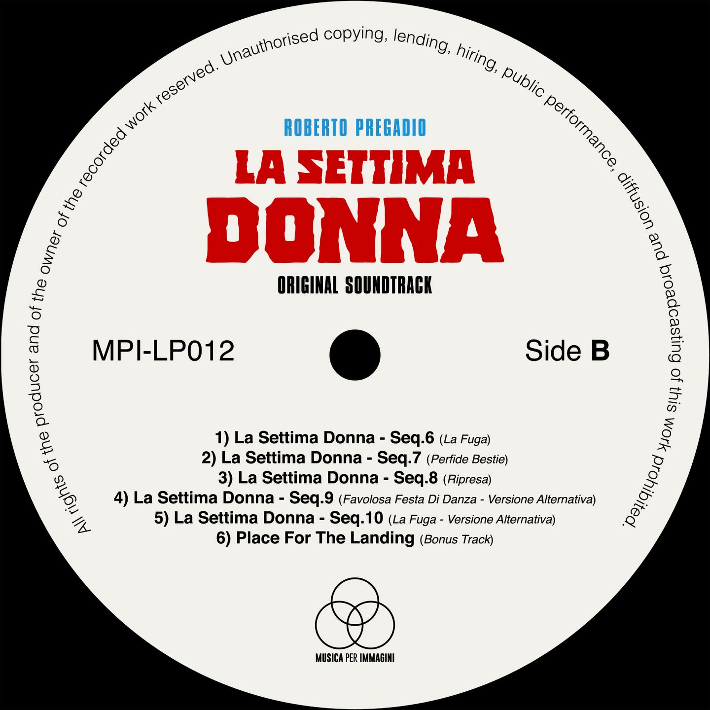 Roberto Pregadio - La Settima Donna | Musica Per Immagini (MPI-LP012) - 4 Roberto Pregadio - La Settima Donna | Musica Per Immagini (MPI-LP012) - 4
