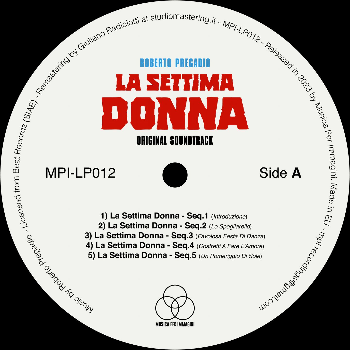 Roberto Pregadio - La Settima Donna | Musica Per Immagini (MPI-LP012) - 3 Roberto Pregadio - La Settima Donna | Musica Per Immagini (MPI-LP012) - 3