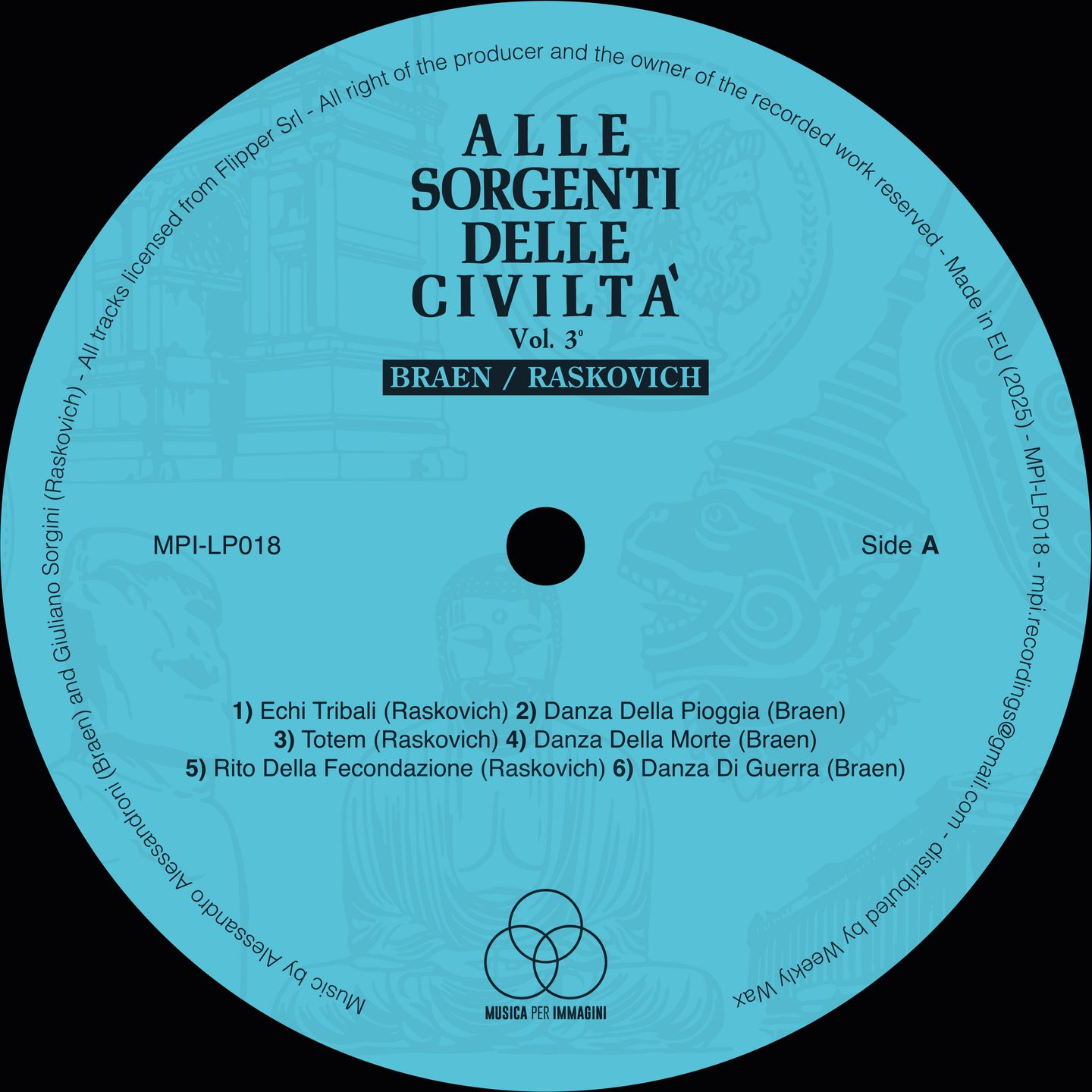 Braen , Raskovich - Alle Sorgenti Delle Civiltà - Vol. 3 - Africa - Australia - Nuova Zelanda | Musica Per Immagini (MPI-LP018) - 4 Braen , Raskovich - Alle Sorgenti Delle Civiltà - Vol. 3 - Africa - Australia - Nuova Zelanda | Musica Per Immagini (MPI-LP018) - 4