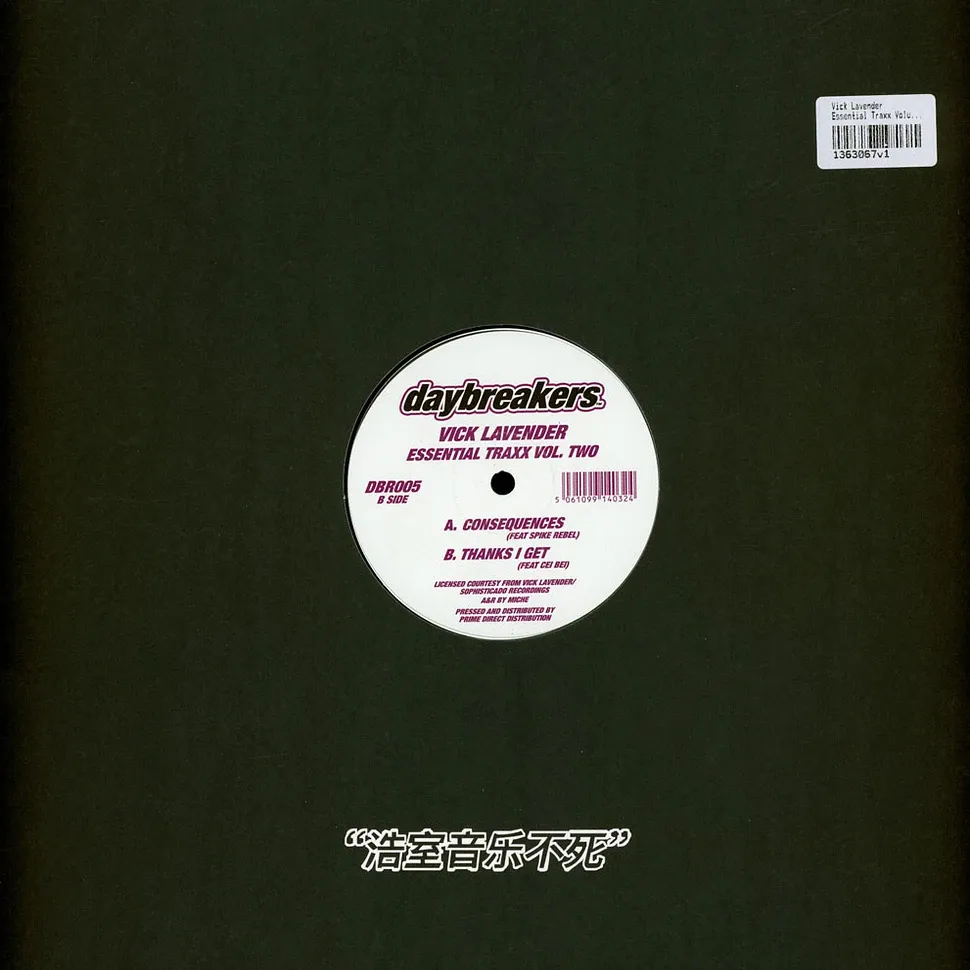 Vick Lavender - Essential Traxx Vol. Two | Daybreakers (DBR005) Vick Lavender - Essential Traxx Vol. Two | Daybreakers (DBR005)