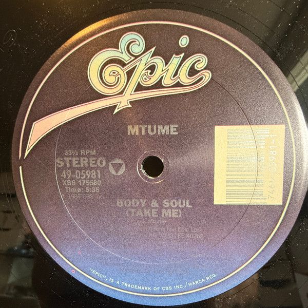 Mtume - Body & Soul (Take Me) | Epic (49-05981)