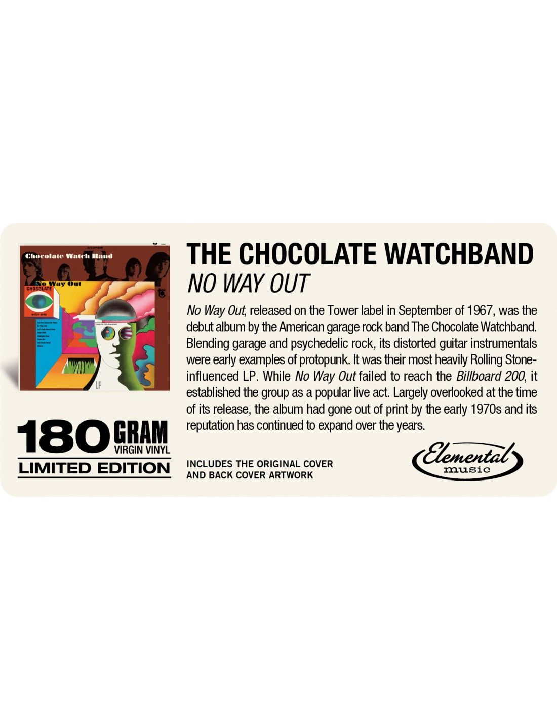 The Chocolate Watchband - No Way Out | UMG Recordings, Inc. (700242) - 2