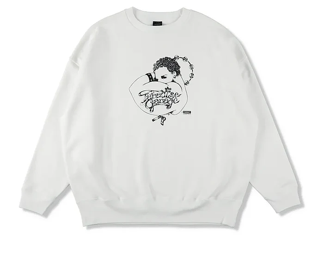ISNESS MUSIC - Paradise Garage SWEATSHIRT / WHITE