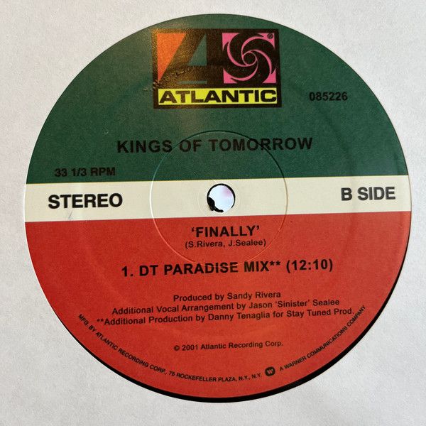 Kings Of Tomorrow Featuring Julie McKnight - Finally | Atlantic (0-85226)