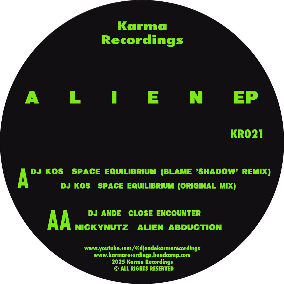 DJ Kos / DJ Ande / Nickynutz - Alien EP | Karma Recordings (KR021)