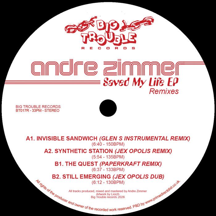 Andre Zimmer - Saved My Life EP (Remixes) | Big Trouble (BT017R)