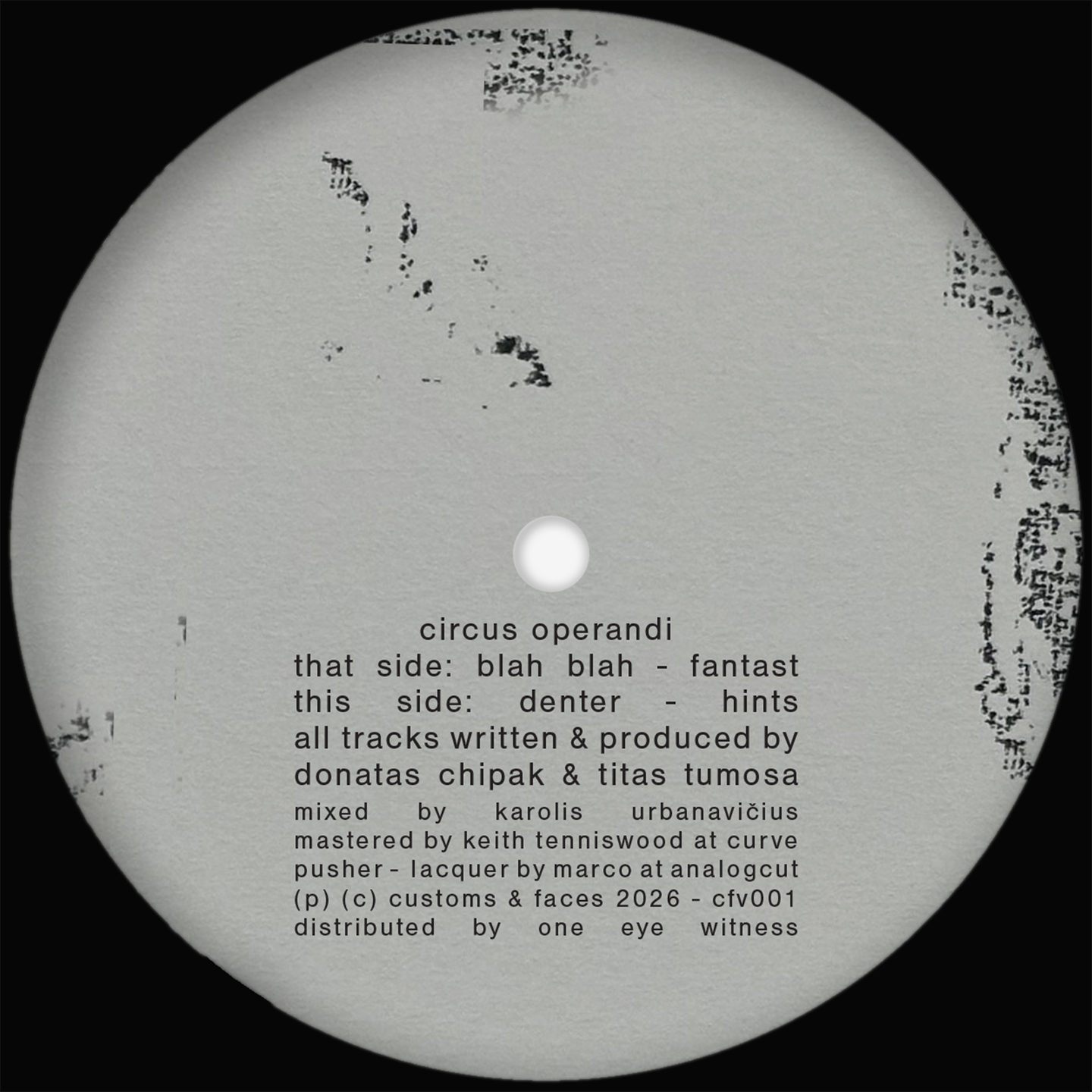 Circus Operandi - CFV001 | Customs & Faces (CFV001) - 2