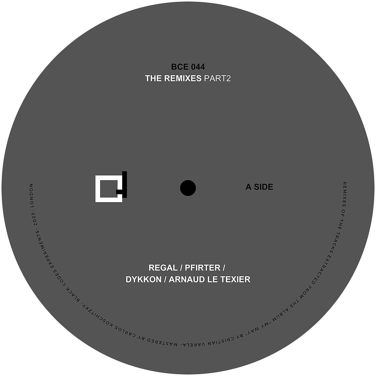 Cristian Varela - My Way - The Remixes | Black Codes Experiments (BCE044)
