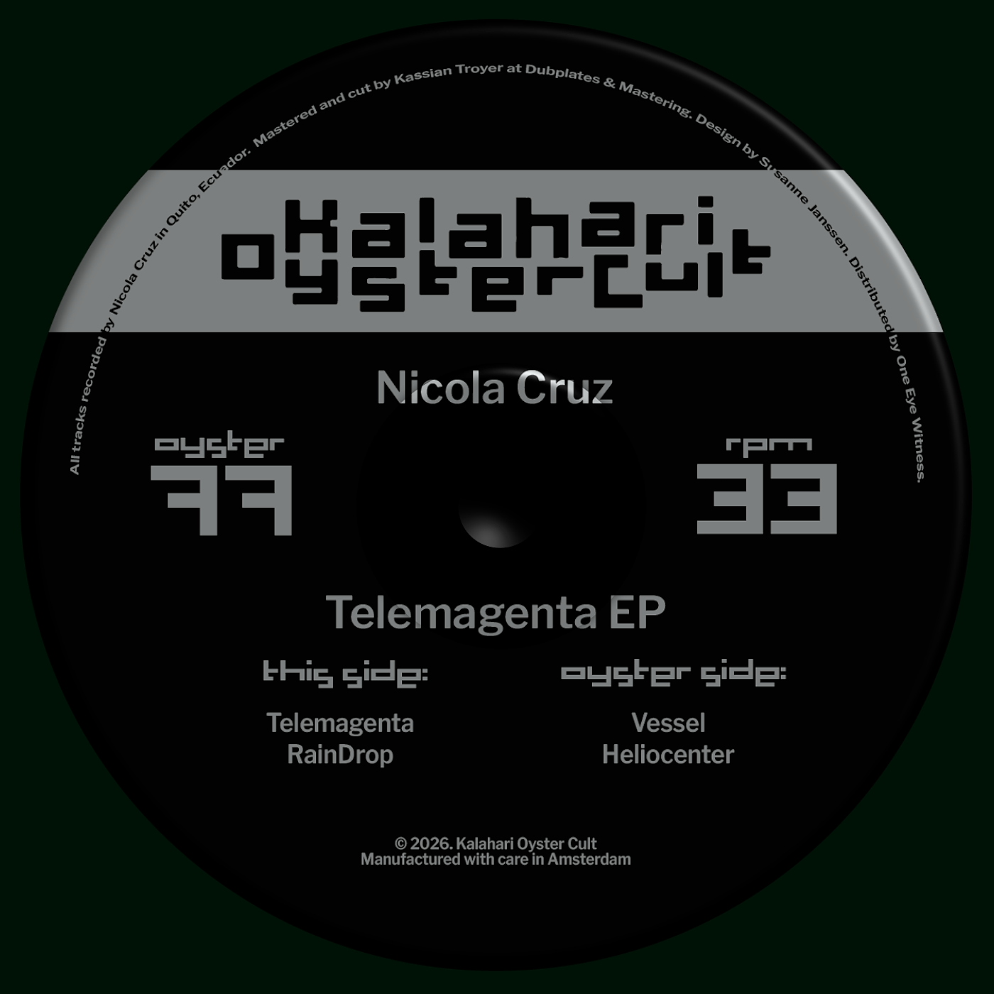 Nicola Cruz - Telemagenta EP | Kalahari Oyster Cult (oyster 77)